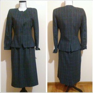 EUC Vintage wool pinstripe suit
